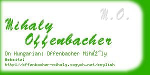 mihaly offenbacher business card